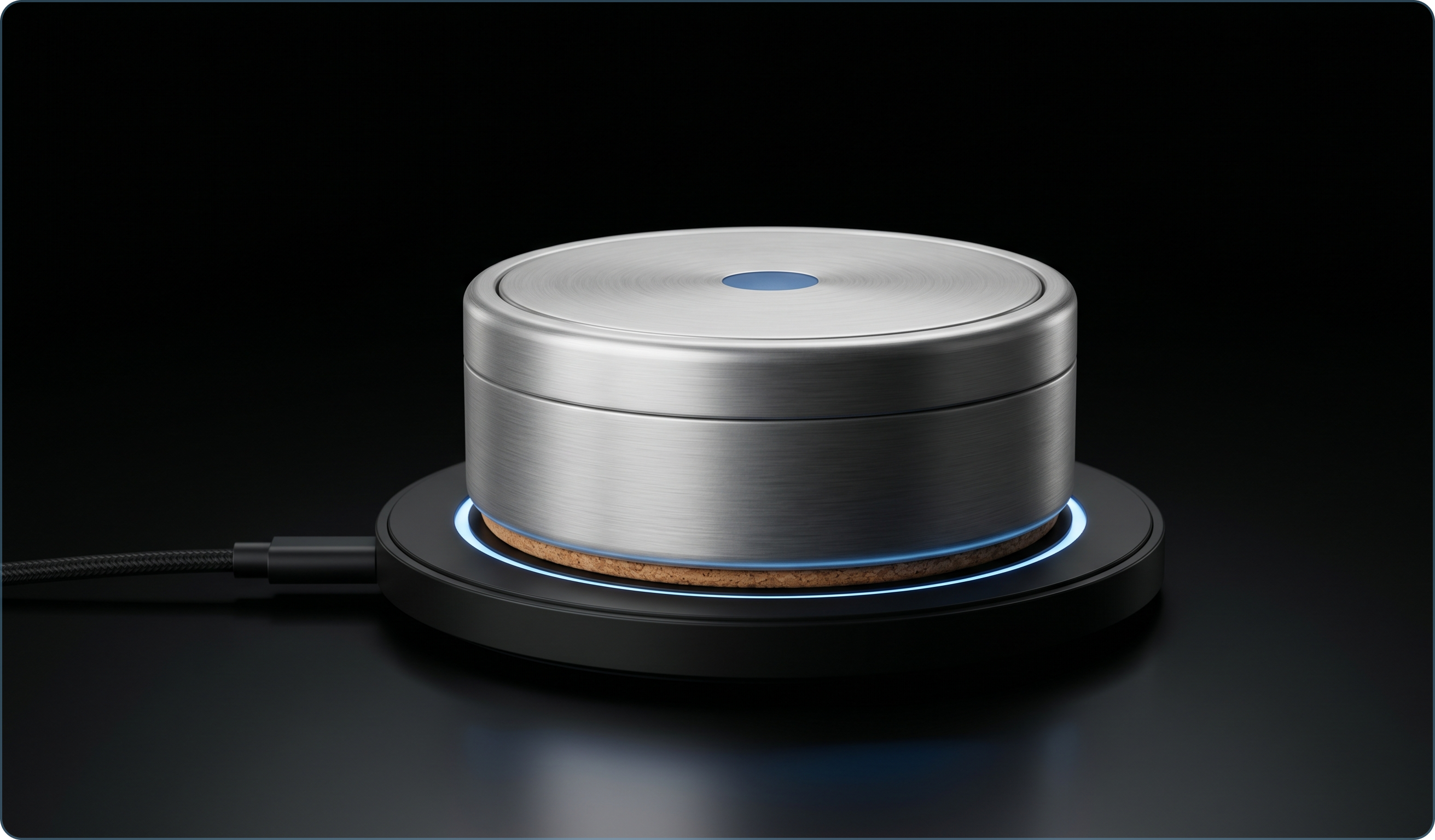Kulda actively cooled snus container with USB-C cooling dock — keeps snus pouches chilled for hours